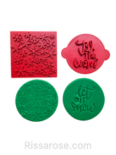 Load image into Gallery viewer, snowflake texture cookie stamp xmas winter wonderland frozen theme both