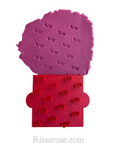 Load image into Gallery viewer, heart shape cutter xo texture stamp valentines day mother's day father's day xo xo stamp