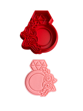 Load image into Gallery viewer, Wedding Cookie Cutter Stamp Groom Suit Bridal Gown Diamond Ring