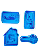 Load image into Gallery viewer, house home sweet home cookie cutter stamp key door welcome mat - house warming cookie