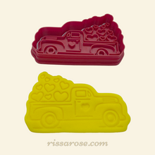 Load image into Gallery viewer, valentine cookie cutter stamp truck load of love truck