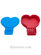 Load image into Gallery viewer, hot air balloon cookie cutter stamp oval round heart shape
