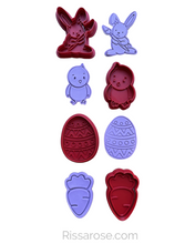 Load image into Gallery viewer, Easter PYO cookie cutter painting rabbit egg cute chicken paintbrush chubby carrot