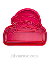 Load image into Gallery viewer, christmas santa cookie cutter stamp father christams fodant embosser personalized space cutter diy tools clay soap