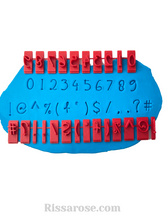 Load image into Gallery viewer, signature font alphabets set numbers symbols set with dual holder