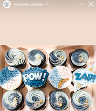 Load image into Gallery viewer, super hero cookie cutter boy wears cape soun zap paw