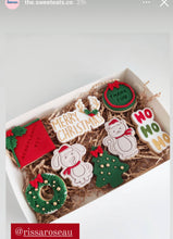 Load image into Gallery viewer, Dog Christmas Cookie Cutter Stamp Santa Paws Happy Howlidays Wreath Bone Cat