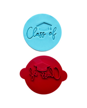 Load image into Gallery viewer, Class of 2024 cookie debosser raised stamp graduation cap