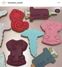 Load image into Gallery viewer, medical symbol caduceus cookie cutter stamp cake topper