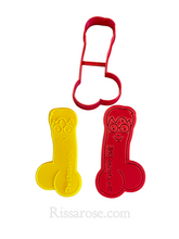 Load image into Gallery viewer, penis cookie cutters debosser novelty naughty cute harry potter luigi face hens bucks nights eggplant