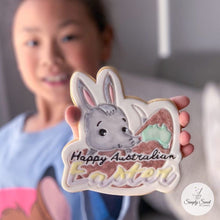 Load image into Gallery viewer, easter bilby cookie cutter happy australia easter cookie cutter fondant embosser cake decoration