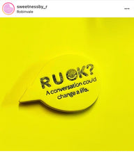 Load image into Gallery viewer, R U Ok? Cookie stamp fondant embosser Are you ok?RUOK? R U okay?