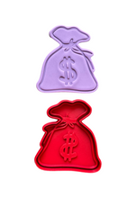 Load image into Gallery viewer, Money bag coin Cookie Cutter Stamp Fondant Embosser money Sack