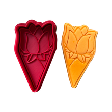 Load image into Gallery viewer, Mother&#39;s day flower platter cookie cutter embosser rose tulip cherry daisy
