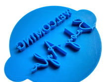 Load image into Gallery viewer, custom stamp - welcome baby "name" - personalised baby shower cookie