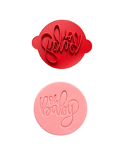 Load image into Gallery viewer, Oh Baby Cookie stamp debosser raised Fondant baby Shower