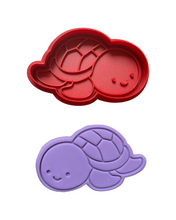 Load image into Gallery viewer, Sea Creatures  Cookie Cutter Stamp Sea Horse Shark Octopus Clam Starfish Crab Shell Whale Turtle Urchin