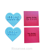 Load image into Gallery viewer, Mr Mrs Wedding cookie debosser