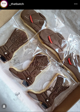 Load image into Gallery viewer, cowboy theme cookie cutter boot hat star leather