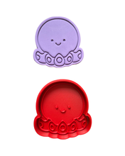 Load image into Gallery viewer, Sea Creatures  Cookie Cutter Stamp Sea Horse Shark Octopus Clam Starfish Crab Shell Whale Turtle Urchin