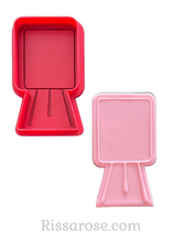 Load image into Gallery viewer, tired cake cookie cutter debosser annoucement easel wedding birthday easel