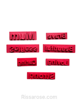 Load image into Gallery viewer, Mother's day puzzle cutter stamp Love Heart messages