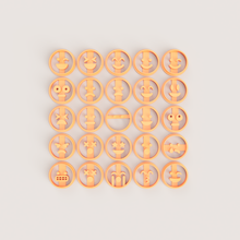 Load image into Gallery viewer, Emoji Cookie Stamp Grin Smile Laughing Wink Blush Sad Cry
