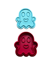 Load image into Gallery viewer, Halloween Cookie Fondant Cutter Stamp Skull Pumpkin Grave eyeball Mummy Candy Ghost Flask Cauldion