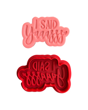 Load image into Gallery viewer, Engagement Cookie Cutter Stamp Future Wife I Said Yes Off the Market