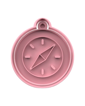 Load image into Gallery viewer, Travel Set Cookie Cutter Stamp stacked luggages globe passport boarding pass sunglasses