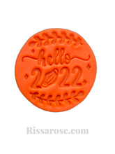 Load image into Gallery viewer, happy new year 2022 cookie fondant stamps embosse wine glass chin chin 2022 fireworks celebrition hello 2022 mask