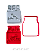 Load image into Gallery viewer, 6 packs of beers cookie cutter happy father's day beer pack holder