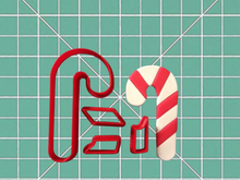 Load image into Gallery viewer, santa candy cane fondant cutter set christmas cake cupcakes