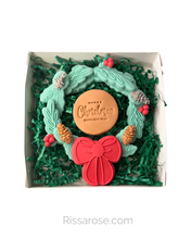 Load image into Gallery viewer, Christmas wreath Cookie Cutter Stamp Pine leaf Holly leaf Christmas bow