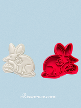 Load image into Gallery viewer, easter bilby cookie cutter happy easter cookie stamp basket fondant embosser cake decoration bilby basket