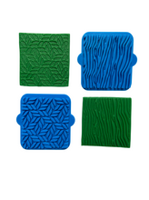 Load image into Gallery viewer, leaf & zebra texture cookie stamp woodland theme clay stamp forest pattern fondant embosser