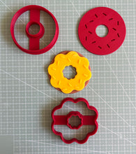 Load image into Gallery viewer, Donut Valentine Cookie Cutter Stamp I donut know what to do heart donut