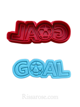 Load image into Gallery viewer, football soccer cookie cutter stamp world cup shoes jersey goal love goal