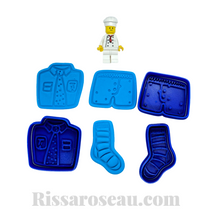 Load image into Gallery viewer, father's day cookie cutter and embosser - socks, shirts, and underwear