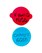 Load image into Gallery viewer, Custom birthday Stamp 18th 21st 30th 40th 50th Mens Birthday personalised Cookie Fondant