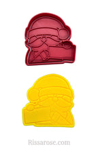 Load image into Gallery viewer, christmas santa cookie cutter stamp father christams fodant embosser personalized space cutter diy tools clay soap