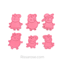 Load image into Gallery viewer, Pig Cookie Cutter Stamp Peppa George