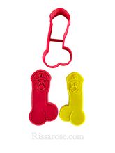Load image into Gallery viewer, penis cookie cutters debosser novelty naughty cute harry potter luigi face hens bucks nights eggplant