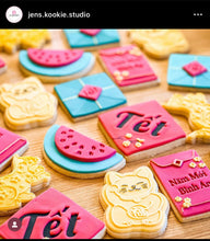 Load image into Gallery viewer, Vietnamese New Year Set Tet Cookie Cutter Stamp Floral Cat Watermelon Lantern Bamboo Sticky rice Bánh Chưng