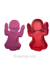 Load image into Gallery viewer, muslim boy girl praying cookie fondant eid ramadan embosser hijab stamp