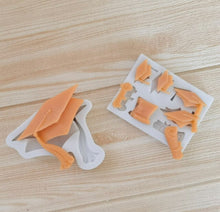 Load image into Gallery viewer, graduation hat silicone mould diploma scroll matching cutter