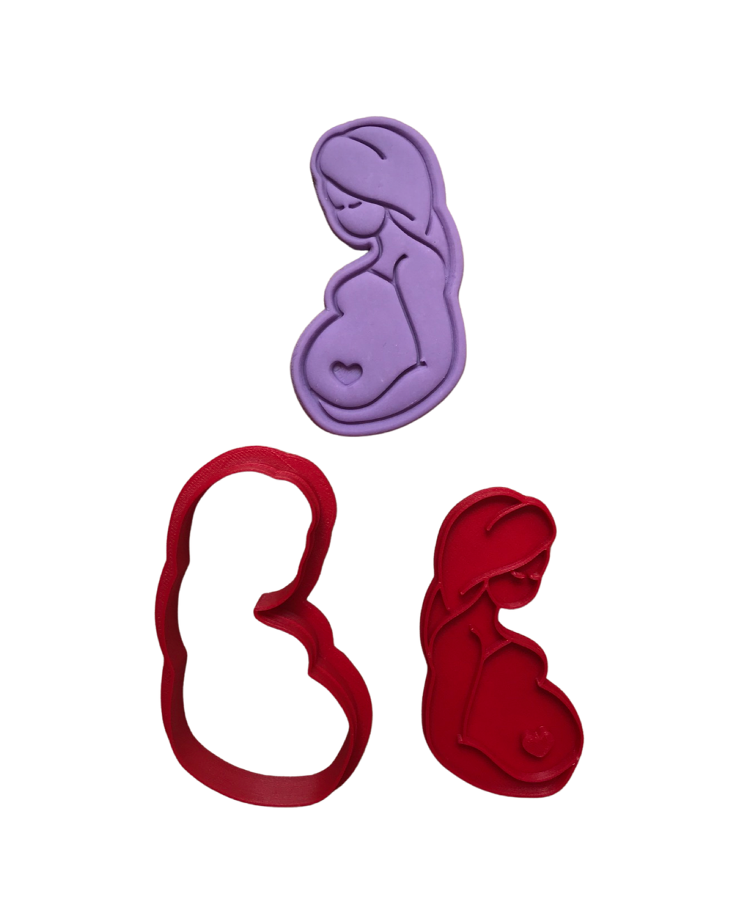 Pregnant Mother Cookie Cutter Stamp baby shower