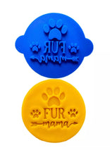 Load image into Gallery viewer, fur mama cookie stamp cake fondant embosser dog love paw fur mama