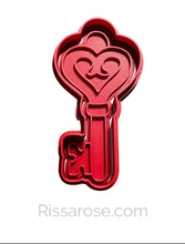 Load image into Gallery viewer, Alice in Wonderland Elements Cookie Cutter Stamp Key Cheshire Clock Mushroom Potion Teapot Hat Eat Me