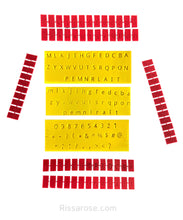 Load image into Gallery viewer, classic font alphabets set arial numbers symbols dual holder